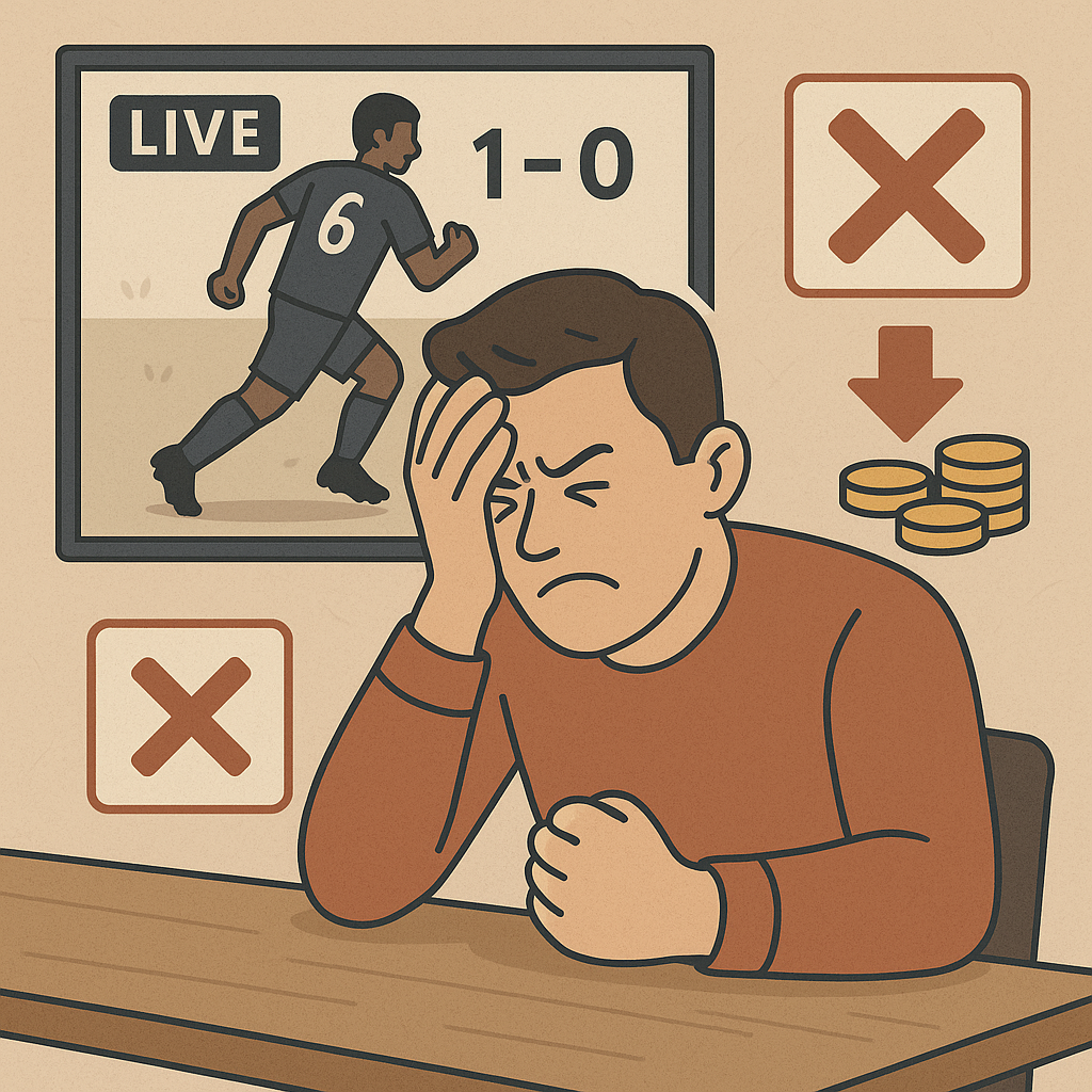 Cele mai frecvente greșeli în pariurile sportive live